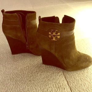 Tory Burch wedge heel booties